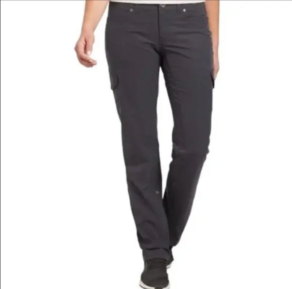 Kuhl Freeflex Roll Up Pants UPF 50+ Mid Rise Cargo Pockets Outdoor Koal Black 6S